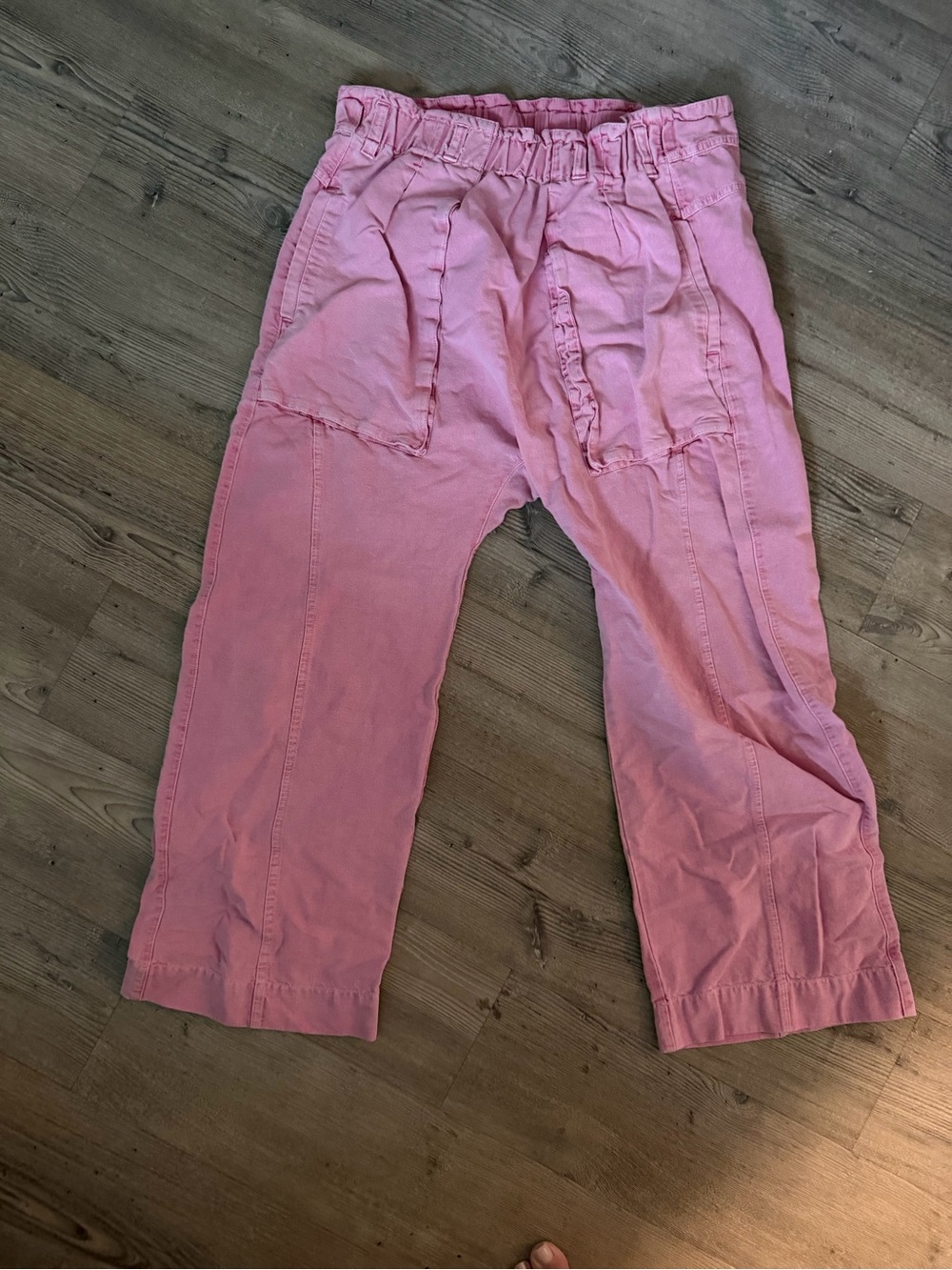 Free People garment wash Light Pink Casual Cotton Pants